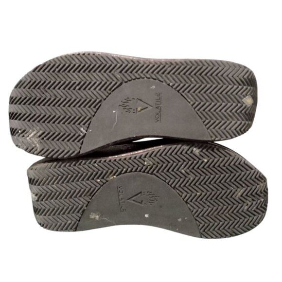 Volatile Womens Slip-On Wedge Thong Sandals Size 7 Brown Leather EVA Insole Comf - Picture 9 of 9